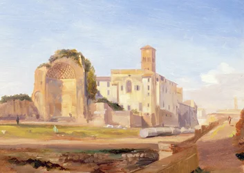 Le Temple de Vénus et Rome, Rome, 1840